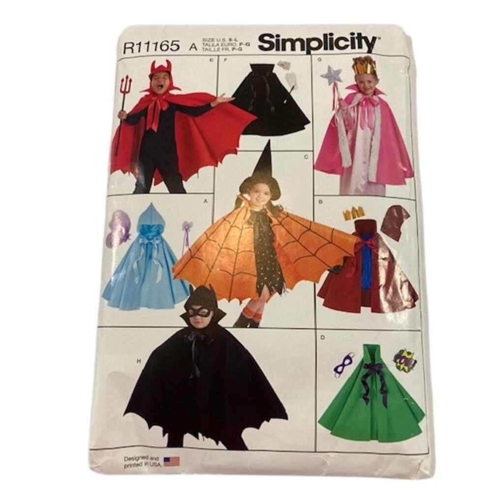 Simplicity Vintage kids Halloween pattern #R11165.
